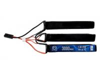 АКБ BlueMax 11.1V LiPo 3000 mAh 20C трехлепестковый 19х21х128 мм