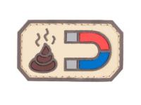 Шеврон PVCZNAK PC0004T ПВХ (PVC) с велкро Shit Magnet 60 x 35 мм (песочный фон)