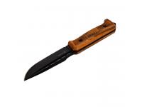 Нож Калашников Baikal_D2BT (Black Titanium, дерево) 