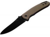 Нож складной по заказу Калашников Hit (клинок D2-BlackWash, рукоять Tan-G10)
