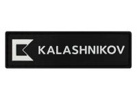 Патч (шеврон) на одежду Калашников КК лого, черный-белый, EN, 90х27 мм