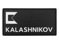 Патч (шеврон) на одежду Калашников КК лого, черный-белый, EN, 90х46 мм