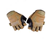 Перчатки Mechanix M-Pact реплика с обрезанными пальцами реплика Tan  размер L