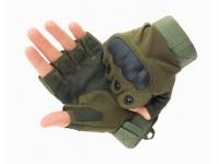 Перчатки тактические AGR GO-G-XL+ CSA с обрезанными пальцами XL (зеленые)