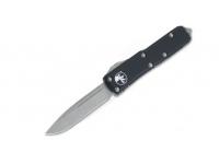 Автоматический нож Microtech MT231-10AP UTX-85 S-E  (черная алюминиевая рукоять, клинок апокалиптик, клинок 204P)
