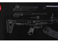 Коврик для мыши и чистки оружия Калашников АК-12 (80x30 см) вид №1