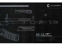 Коврик для мыши и чистки оружия Калашников АК-12 (80x30 см) вид №2
