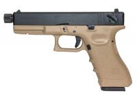Пистолет KJW KP-18-TBC.GAS-TAN Glock 18 GBB Tan