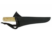 Нож Якутский большой, кованый дол, сталь Х12МФ, карельская береза в ножнах