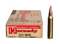 Патрон 5,56x45 (.223 Rem) V-Max Varmint Express 3,6 Hornady (в пачке 20 штук, цена 1 патрона)