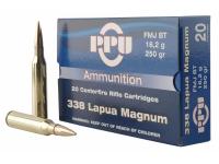 Патрон 8,6x70 (.338 Lapua Mag) Magnum FMJ BT 16,2 PPU (в пачке 20 штук, цена 1 патрона)