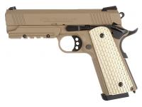 Пистолет Tokyo Marui Colt 1911 4.3 Desert Warrior GBB Tan пластик