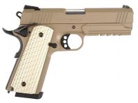 Пистолет Tokyo Marui Colt 1911 4.3 Desert Warrior GBB Tan пластик - вид справа