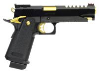 Пистолет Tokyo Marui Colt 1911 Hi-Capa 5.1 Gold Match GBB Black пластик - вид справа