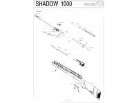 Пневматическая винтовка Gamo Shadow 1000 4,5 мм(переломка, пластик) взрыв-схема