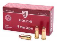 Патрон .9 mm Luger (9x19 Para) FMJ RAM 8 Fiocchi (в пачке 50 штук, цена 1 патрона)