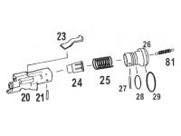 Ноззл комплект для WE P08 (Luger P08) Parts 20, 21, 23, 24, 25, 26, 27, 28, 29, 81