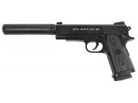 Пистолет Shantou C.9+ Colt 1911 OPS с глушителем пружинный 6 мм