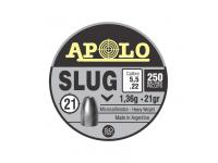 Пули пневматические Apolo Slug 5,5 мм 1,36 грамма (250 штук)
