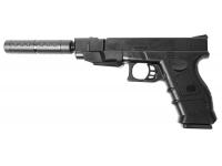 Пистолет Shantou B01504 с глушителем пружинный 6 мм (пластик)