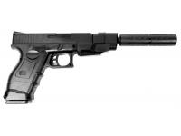 Пистолет Shantou B01504 с глушителем пружинный 6 мм (пластик) - вид справа