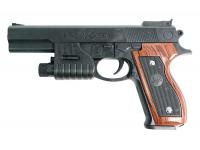  Пистолет Shantou B00255 с ИК и ключом пружинный 6 мм (пластик)