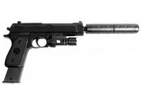 Пистолет Shantou 100000174 с ЛЦУ и глушителем пружинный 6 мм (пластик) - вид справа