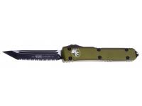 Нож складной автоматический Microtech Ultratech T-E MT-123-3OD (зеленый, клинок серрейтор)