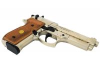 Пневматический пистолет Umarex Beretta 92 FS с деревянными рукоятками 4,5 мм вид на боку