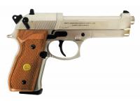 Пневматический пистолет Umarex Beretta 92 FS с деревянными рукоятками 4,5 мм вид сбоку
