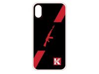 Чехол Калашников для iPhone XR Красный автомат, силикон