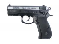 Пневматический пистолет ASG CZ-75 D Compact пластик, подвижный никелированный металлический затвор 4,5 мм