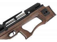 Пневматическая винтовка Krugergun Снайпер Буллпап ствол 300 мм штатный взвод PCP 5,5 мм (дерево, редуктор) вид №1
