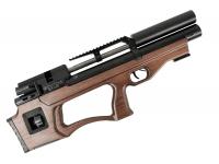 Пневматическая винтовка Krugergun Снайпер Буллпап ствол 300 мм штатный взвод PCP 5,5 мм (дерево, редуктор) вид №2