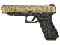 Пистолет WE-G008BOX-FP Glock 34 Gen.3 (металлический слайд под бронзу с гравировкой)