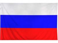 Флаг РФ триколор, полиэфирный шелк, 90х145