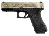 Пистолет WE-G001BOX-FP Glock-17 (G17) Gen.3 металлический слайд под бронзу с гравировкой