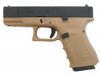 Пистолет WE-G003B-TAN Glock-19 Gen.4 (металлический слайд, сменные накладки) Tan
