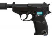 Пистолет WE-P011SBOX-BK-P38 Walther P38 GBB (металл, укороченный с глушителем) Black вид №3