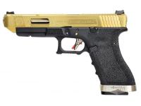 Пистолет WE-G008WET-TG Glock 34 G-Force (металлический слайд) Titanium Gold Version