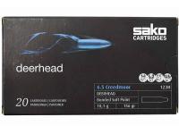 Патрон .6,5 Creedmoor Deerhead SP 10,1 Sako (в пачке 20 штук, цена 1 патрона) упаковка