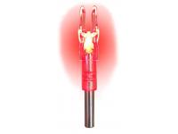 Хвостовик Centershot JKTJ-C10004-R для лучных стрел светящийся 6,2 мм (красный, 3 штуки) - во включенном состоянии