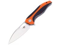 Нож Bestech Komodo (рукоять черно-оранжевая G10, сталь D2 stonewash, satin)