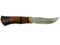 Нож охотничий нескладной Patriot BH-KK06 (разделочный, с деревянной ручкой и с гравировкой) вид сбоку