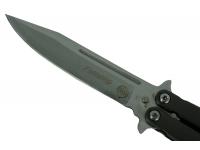 Нож-бабочка Мастер К MK 206B Кавалер, серый, сталь 420 лезвие