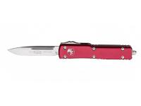 Нож Microtech UTX-70 S-E (рукоять алюминий бордовый, клинок Satin)