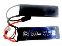 Аккумулятор BlueMAX Li-Po 7.4 V 1600 mAh 20C 94x30x7 мм (нунчаки)