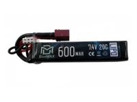 Аккумулятор BlueMAX Li-Po 7.4V 600 mah 20C (PDW) w-Mini Deans