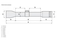 Оптический прицел Meopta MeoPro Optika6 4,5-27x50 сетка RD FFP (первая фокальная плоскость, сетка 6,5 Creedmoor) - физические размеры