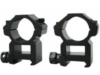 Кольца Ohhunt 25.4SGK на планку Weaver диаметр 25,4 мм, высота 18 мм с отверстием под открытый прицел вид сбоку